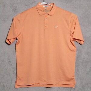 Peter Millar Polo Shirt Mens XL Orange Summer Comfort Performance WCC Golf Club